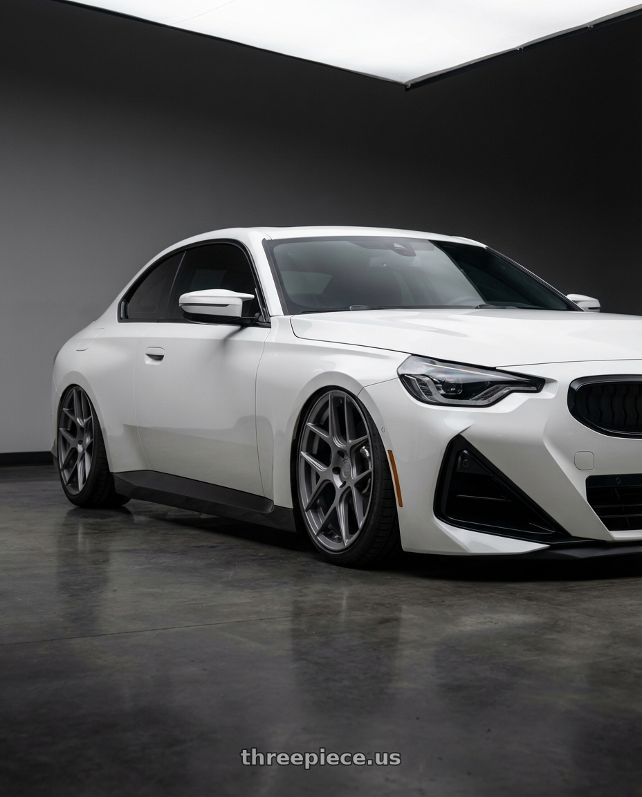 2024 BMW 2 Series G42 with Aodhan AFF2 5x112 19x9.5+35 Matte Gray wheels