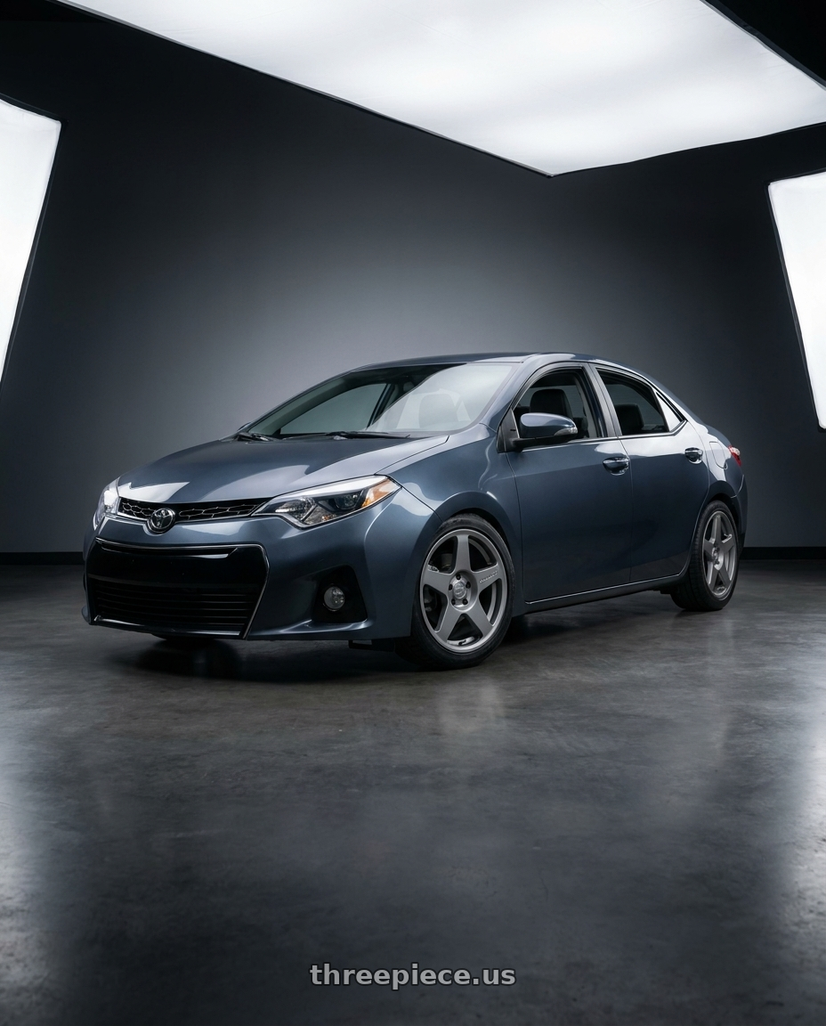 2016 Toyota Corolla S with fifteen52 PODIUM 5x112 / 5x120 18x8.5 +35 FROSTED GRAPHITE (SATIN GREY) wheels