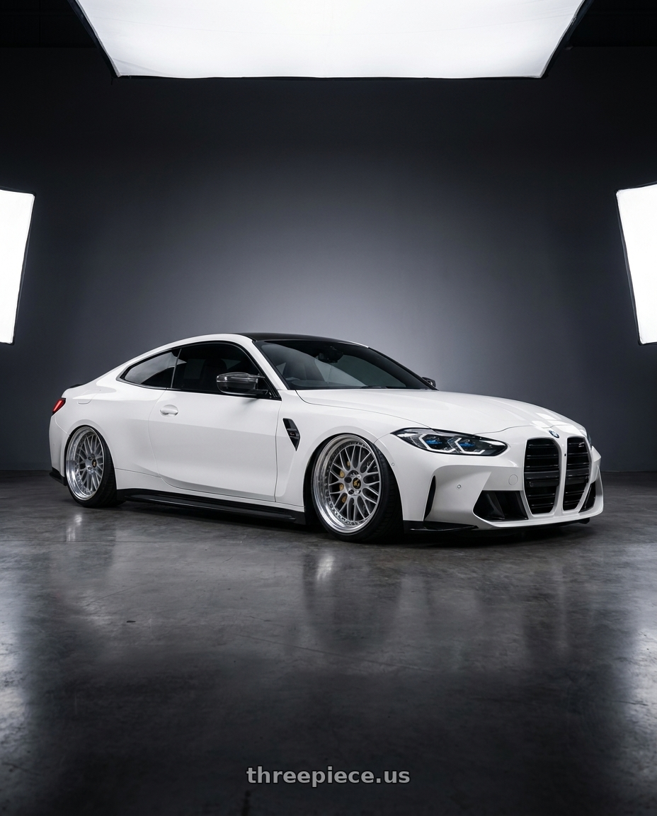 2026 bmw m4 with Work Vs-Xx 5x100 18x7+51 A Disk Light Grey Silver wheels