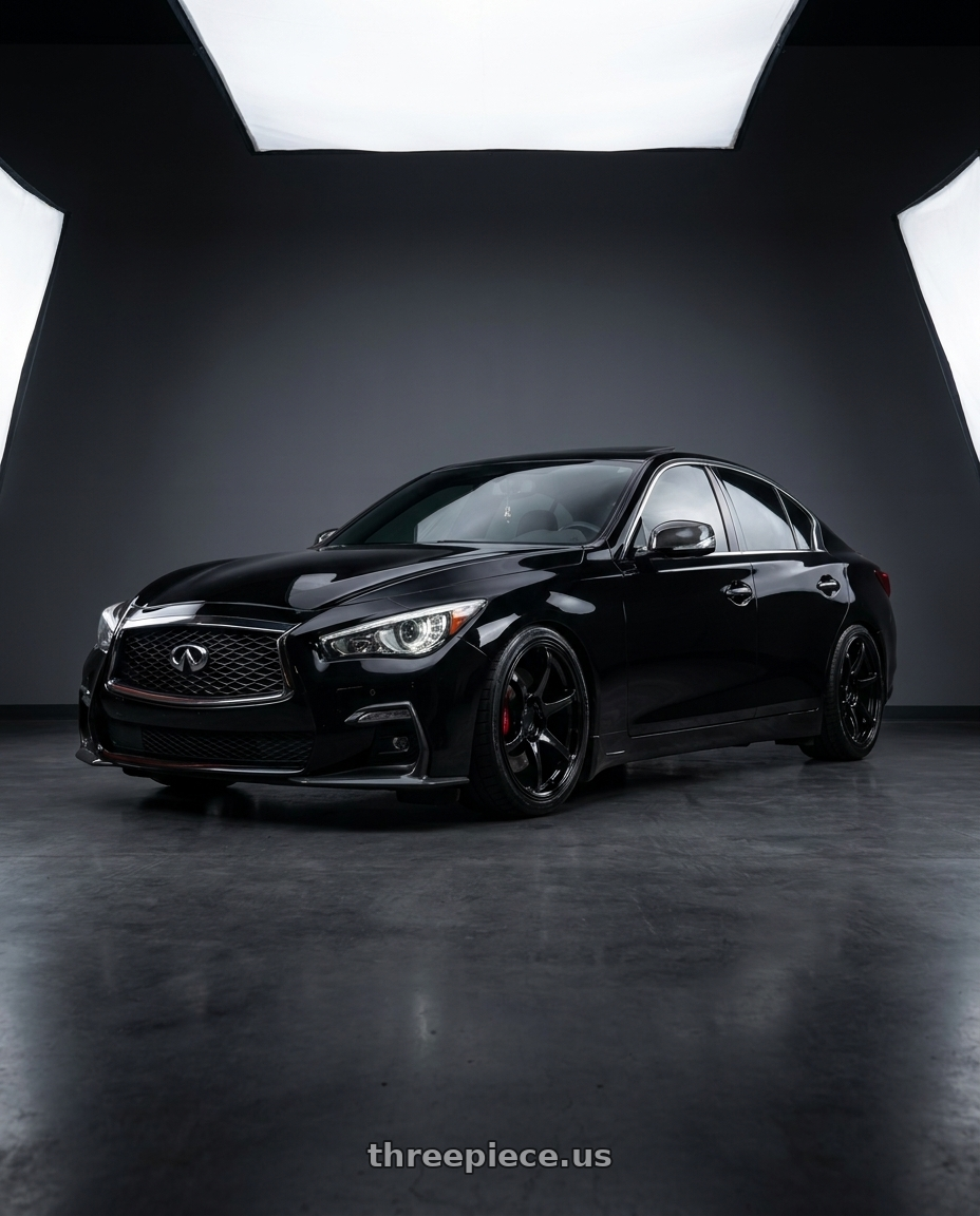 2023 Infiniti q50 rs with Advan RGII 5x114.3 19x10+35 Gloss Black wheels