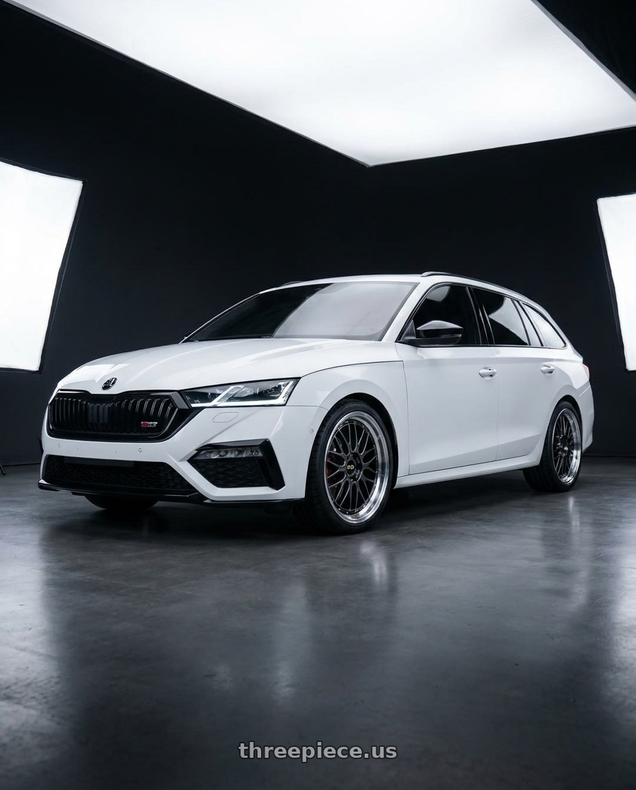 2025 Skoda Octavia vrs with BBS LM 5x114.3 18x8.5+38 Diamond Black wheels