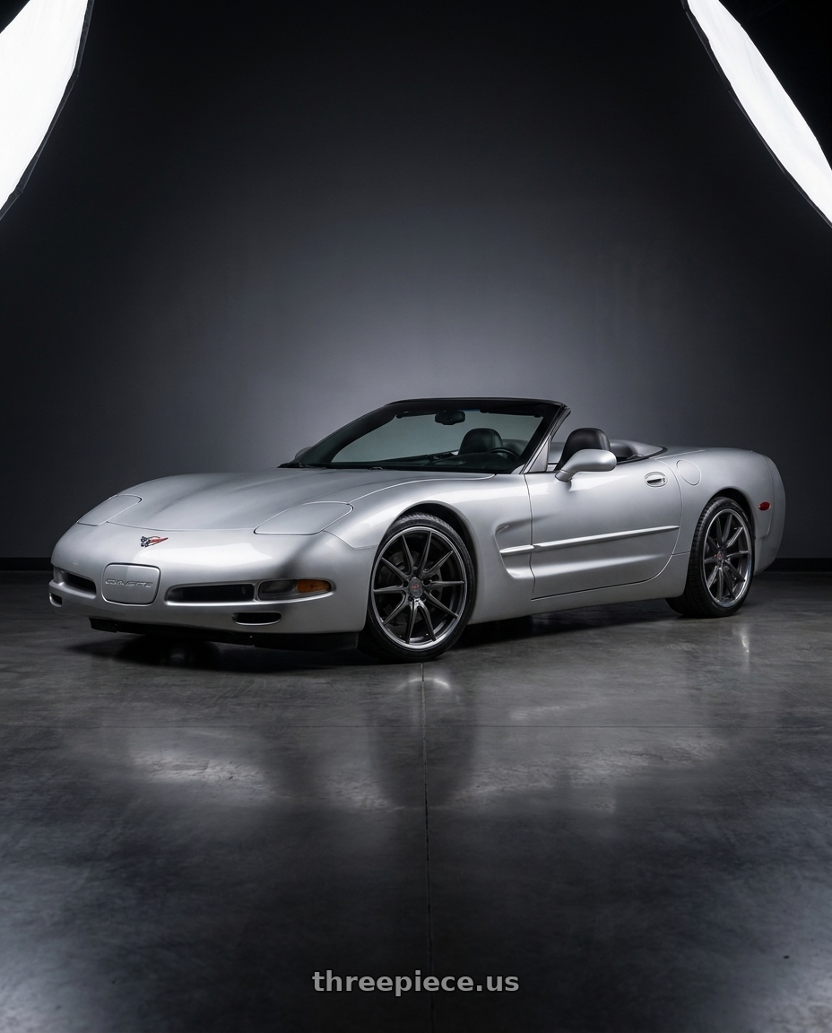 2000 Chevrolet corvette with XO VERONA 5X120.65 19X9 +50 MATTE GUNMETAL wheels