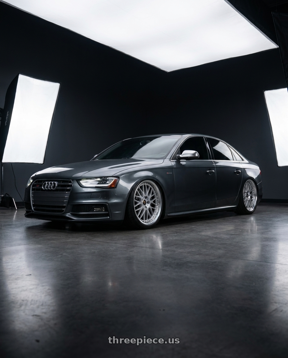 2015 Audi s4 with Work Vs-Xx 5x112 19x9+36 T Disk Light Grey Silver wheels