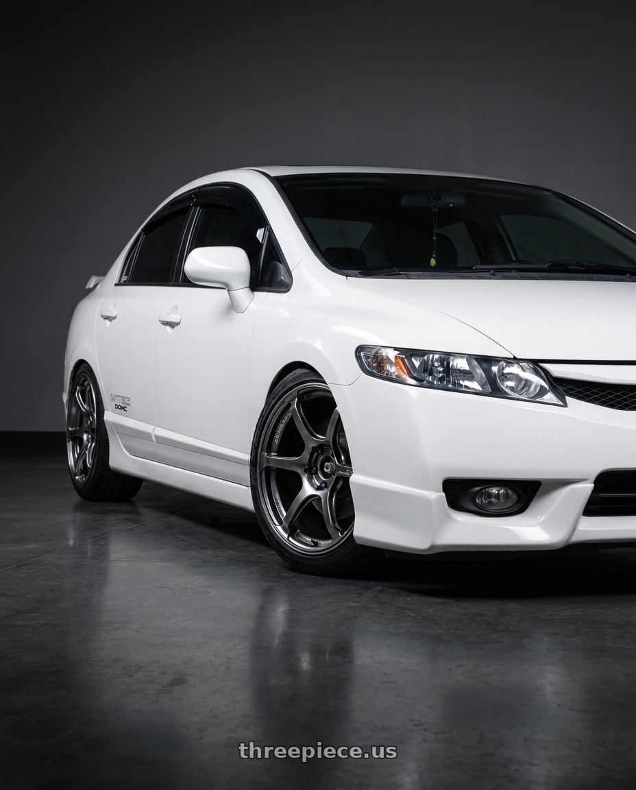 2008 Honda Civic SI with Advan Racing RG-4 5x114.3 17x9.0 +63 RACING HYPER BLACK & RING wheels