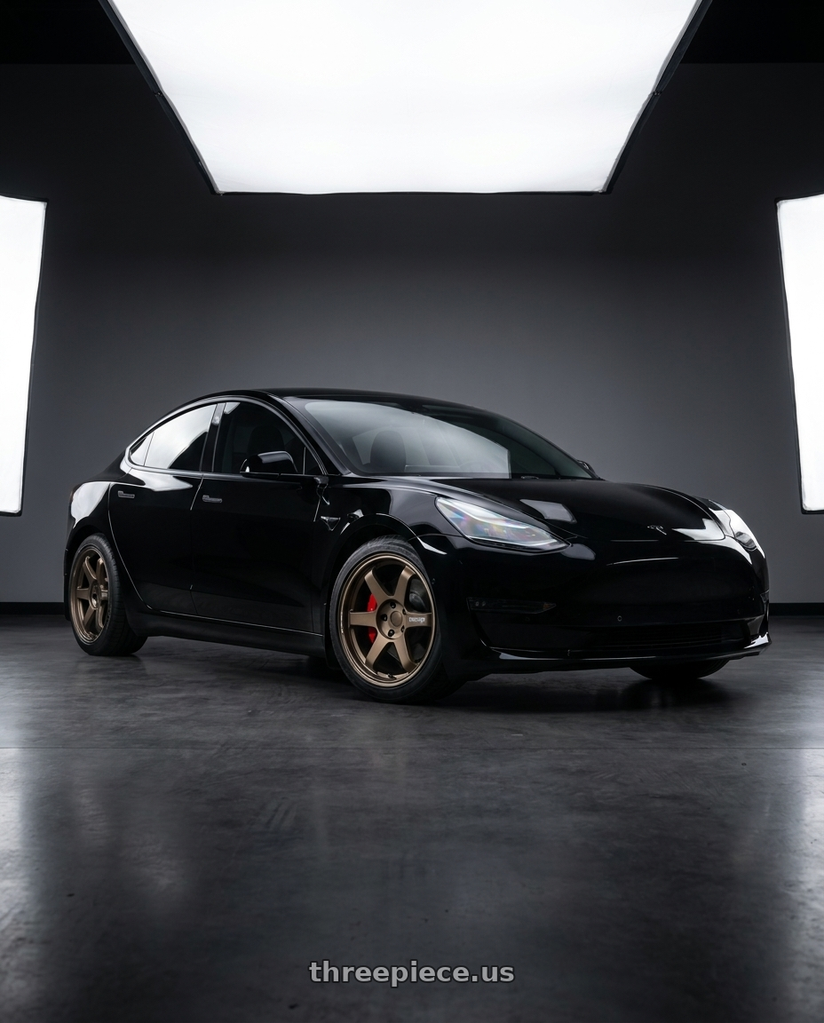 2023 Tesla Model 3Performance with Volk Racing TE37 ULTRA M-SPEC 5x114.3 19x9.5 +22 BLAST BRONZE wheels