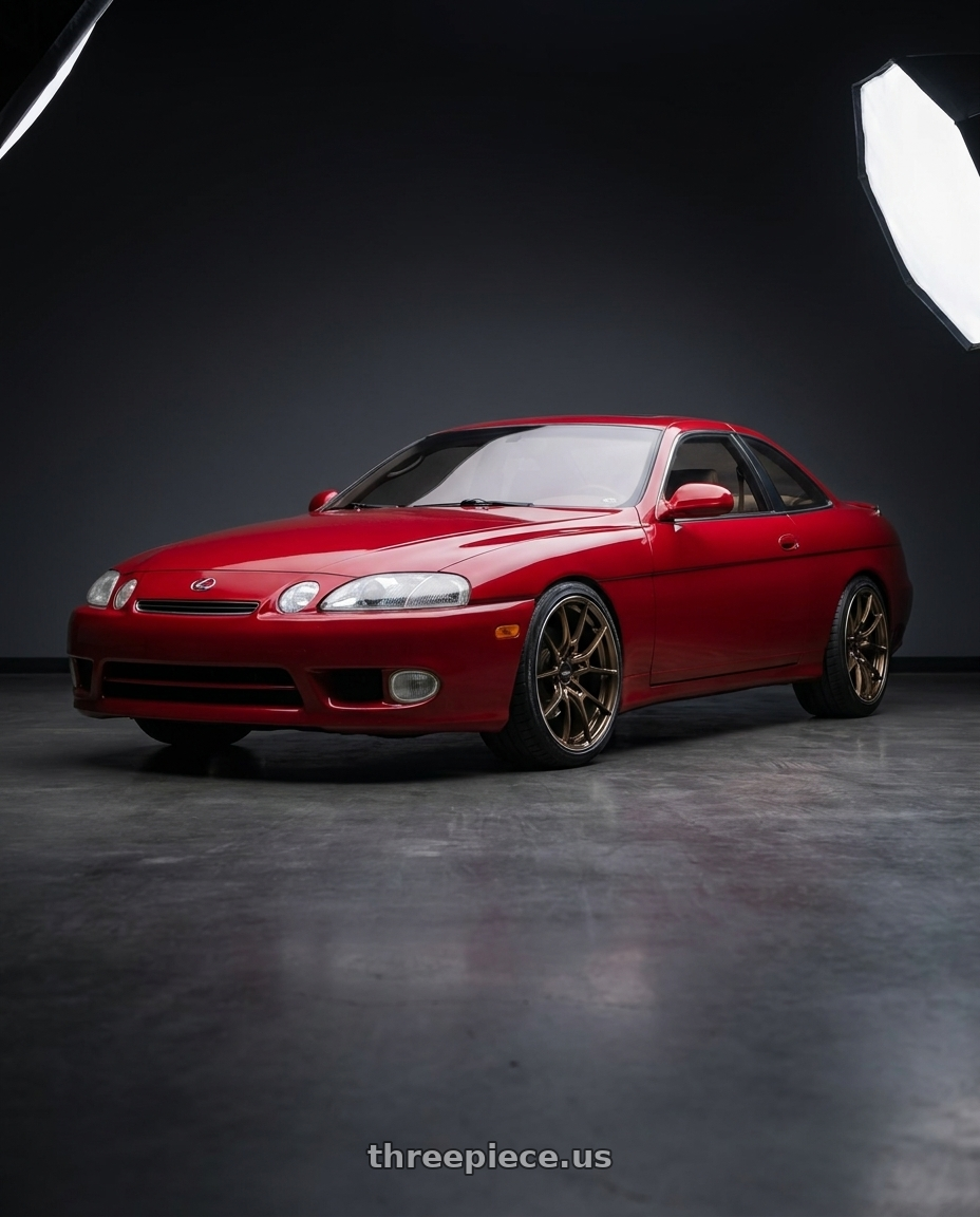 1998 Lexus SC400 with Volk Racing G025 DA/C 5x112 19x10.5 +35 DARK AMBER CLEAR / DC wheels