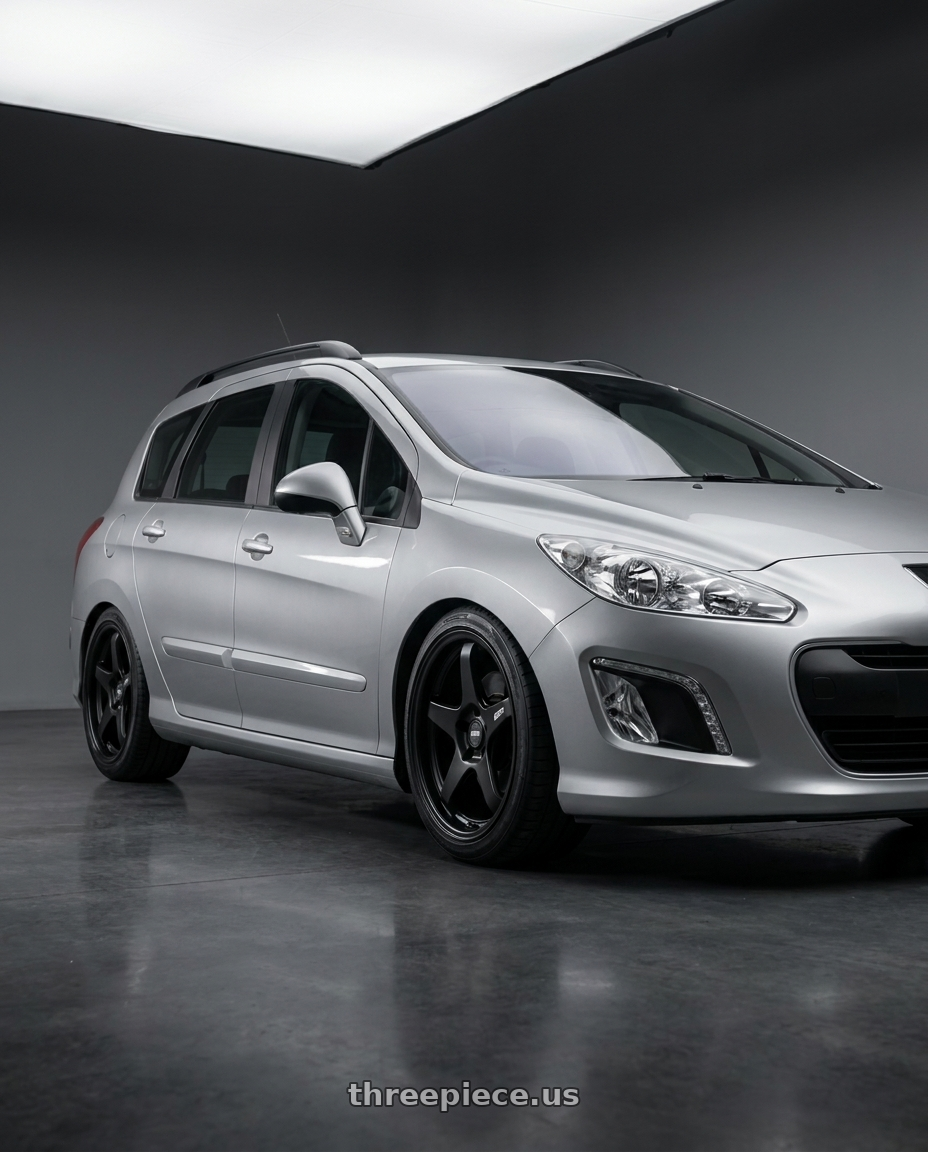 2013 Peugeot 308Sw with ESR Wheels APEX SERIES AP5 5x114.3 18x10.5 +22 Matte Black wheels