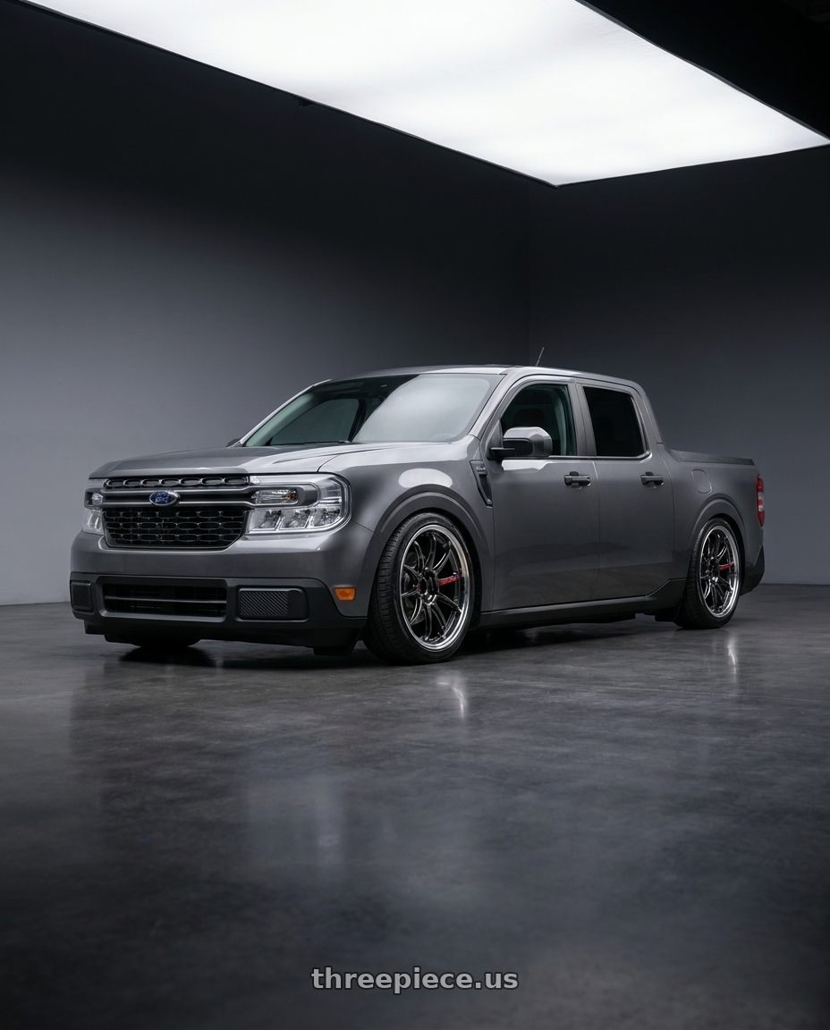 2026 ford maverick with Work Zr10 2P 5x108 19x7.5 +18 Glim Black wheels