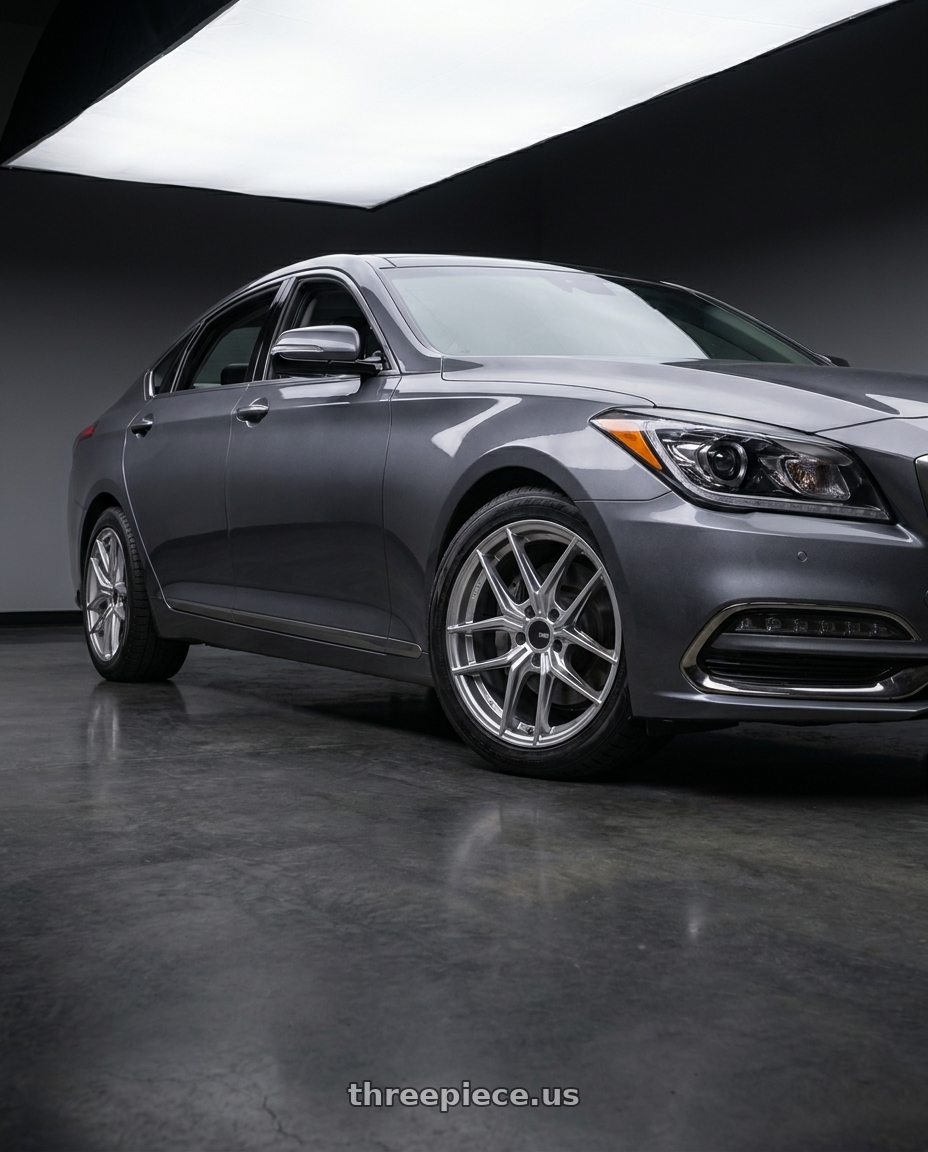 2019 Genesis G80 Ultimate 5 with Enkei TY-5 5x100 18x9.5+45 Hyper Silver wheels