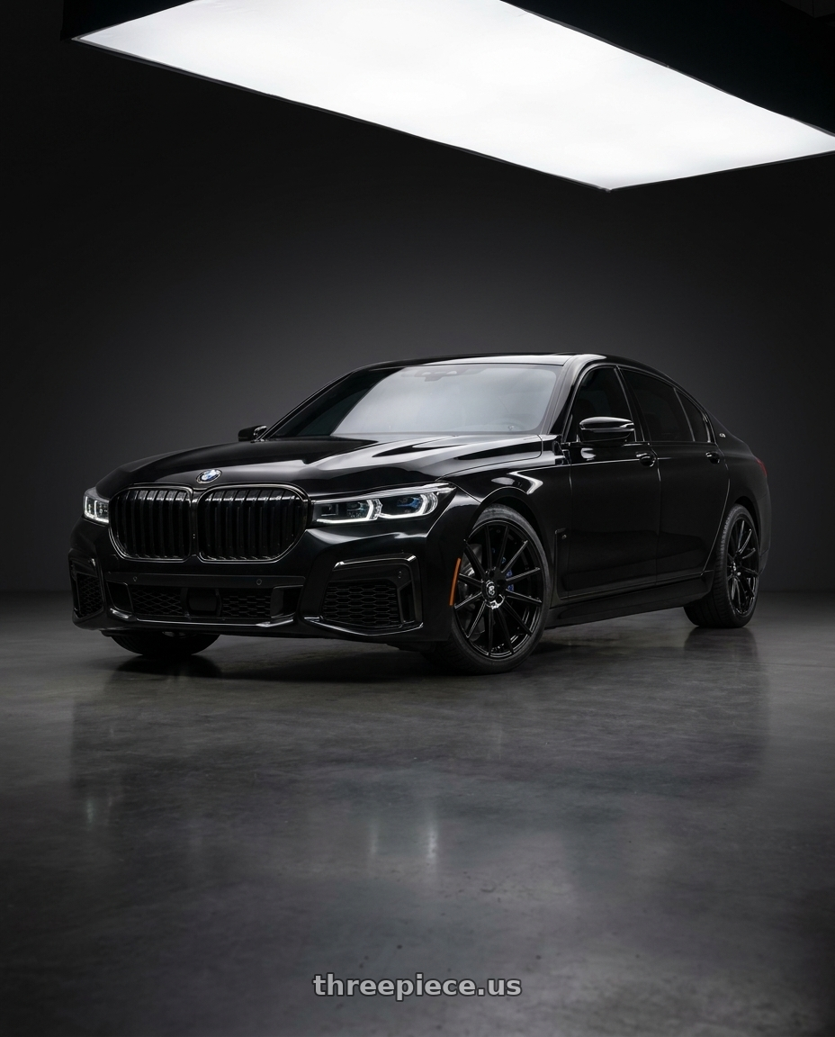 2020 bmw m760i with TOUREN TR92 3292 5x112 20x9 +35 GLOSS BLACK wheels