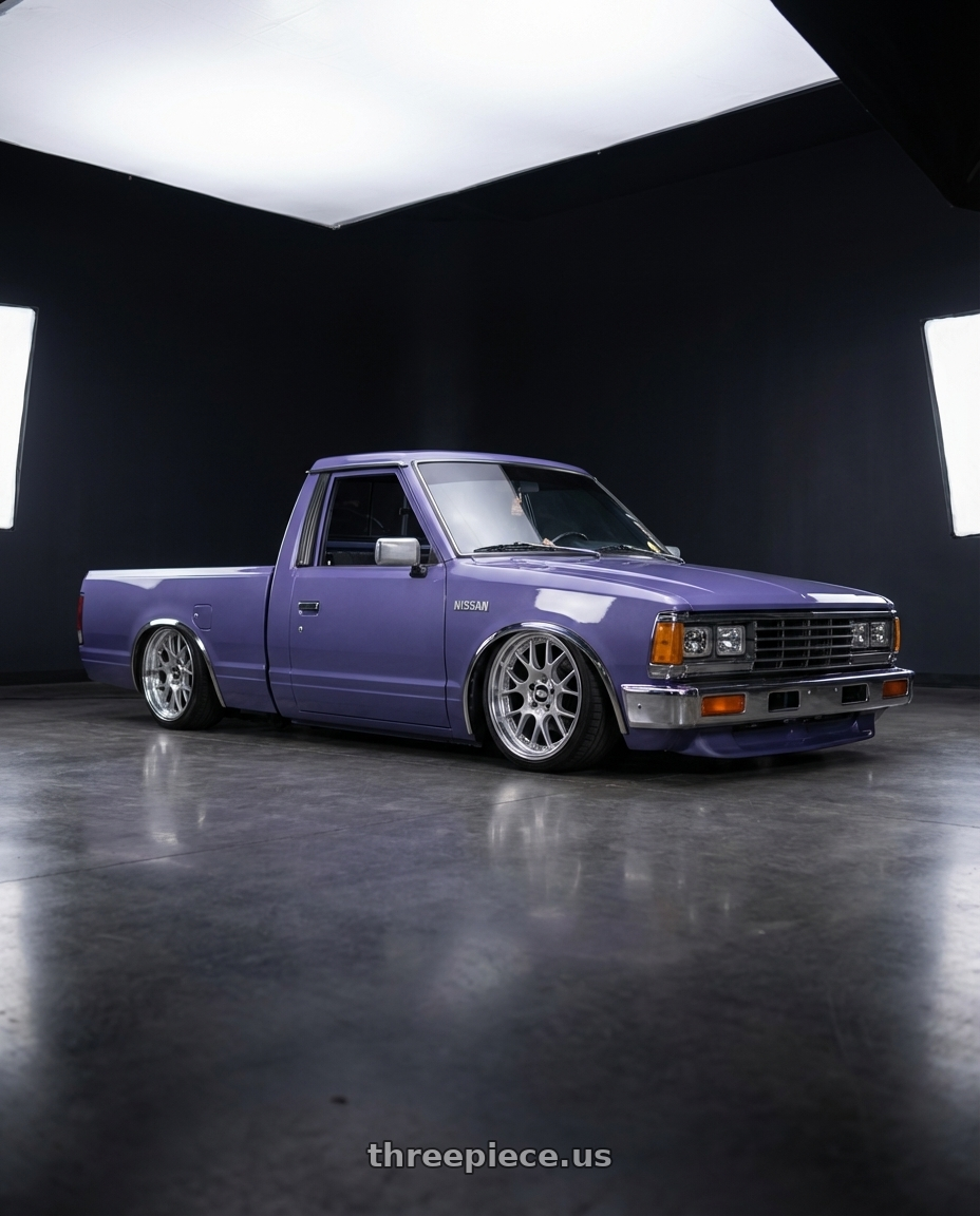 1985 Nissan 720 with BBS CH-R 5x130 19x12 +45 Brilliant Silver Polished Rim Protector wheels