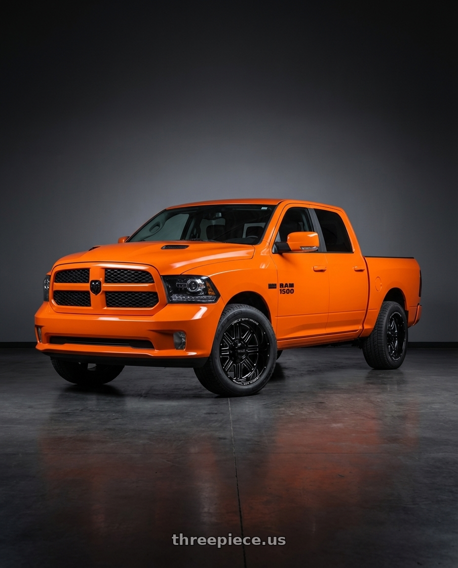 2017 RAM 1500 with WELD Off-Road Chasm 5x139.7 20x10 -25 Gloss Black/Milled wheels