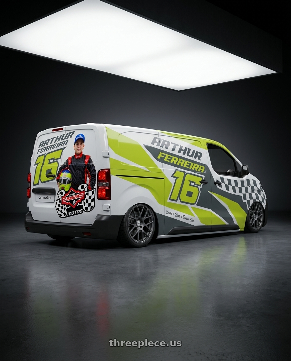 2018 Citroen Jumpy with TSW NURBURGRING 5X114.3 17X7.5 +45 MATTE GUNMETAL wheels rear three quarter view square tires