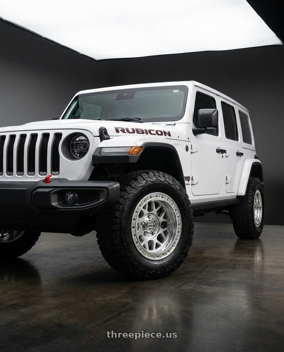 2021 Jeep Wrangler Sport with KMC KM235 GRENADE CRAWL BEADLOCK 5X127 17X8.5 +0 MACHINED wheels