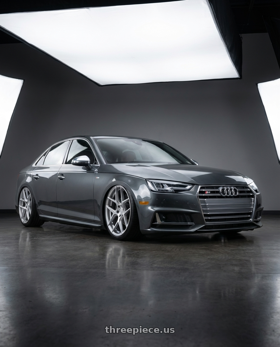 2023 Audi S4 B9 with Aodhan AFF2 5x112 20x9+30 Gloss Silver Machined Face wheels