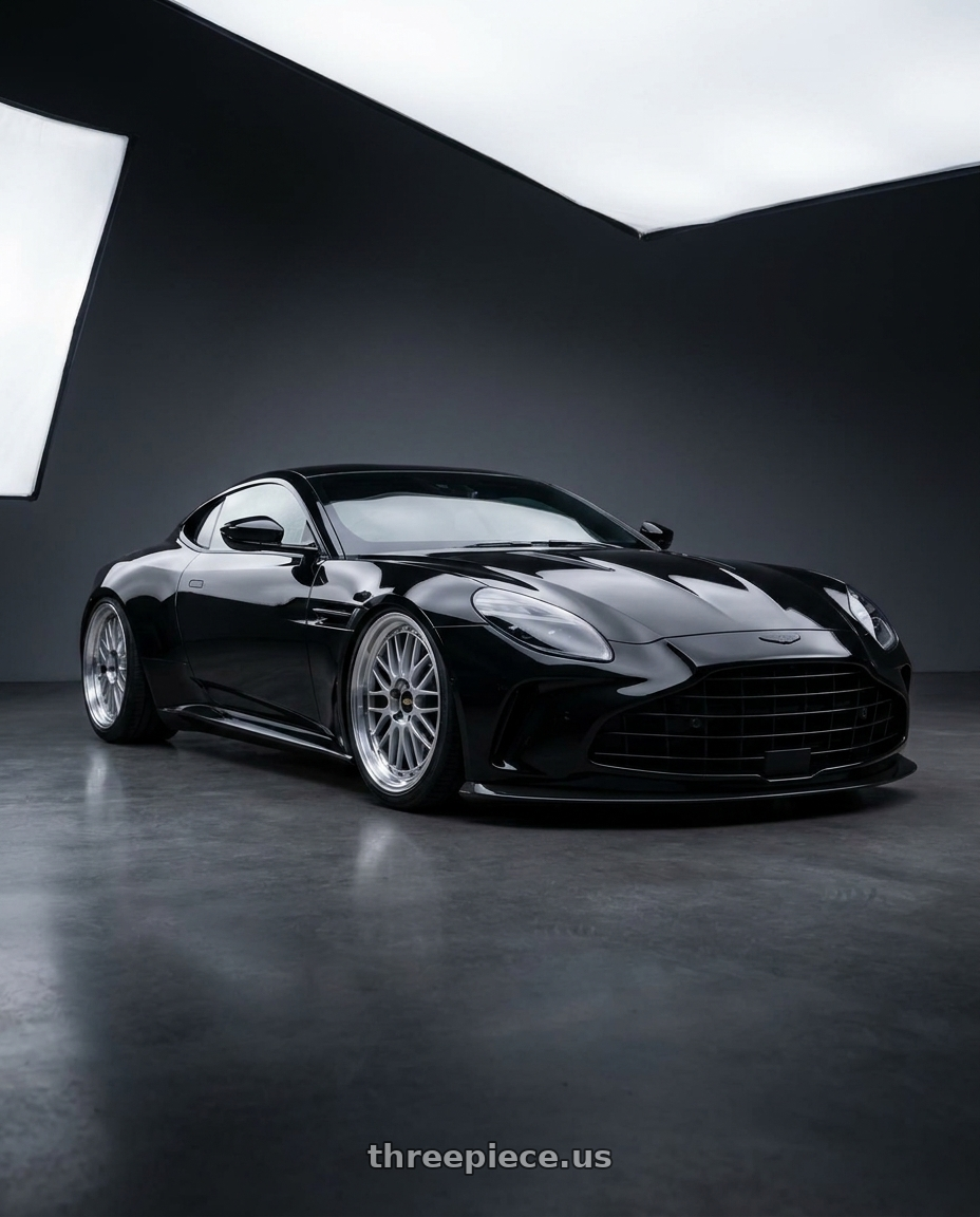 2025 Aston Martin Vanquish Black with BBS LM 5x114.3 18x8.0+35 Diamond Silver wheels
