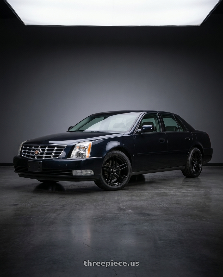 2005 Cadillac deville dts with American Racing AR907 5X115 16X7 +40 GLOSS BLACK wheels