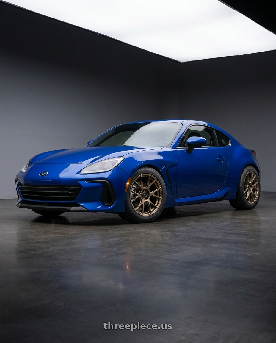 2022 Subaru BRZ with Konig Ampliform 5x100 18x8.5+44 Gloss Bronze wheels