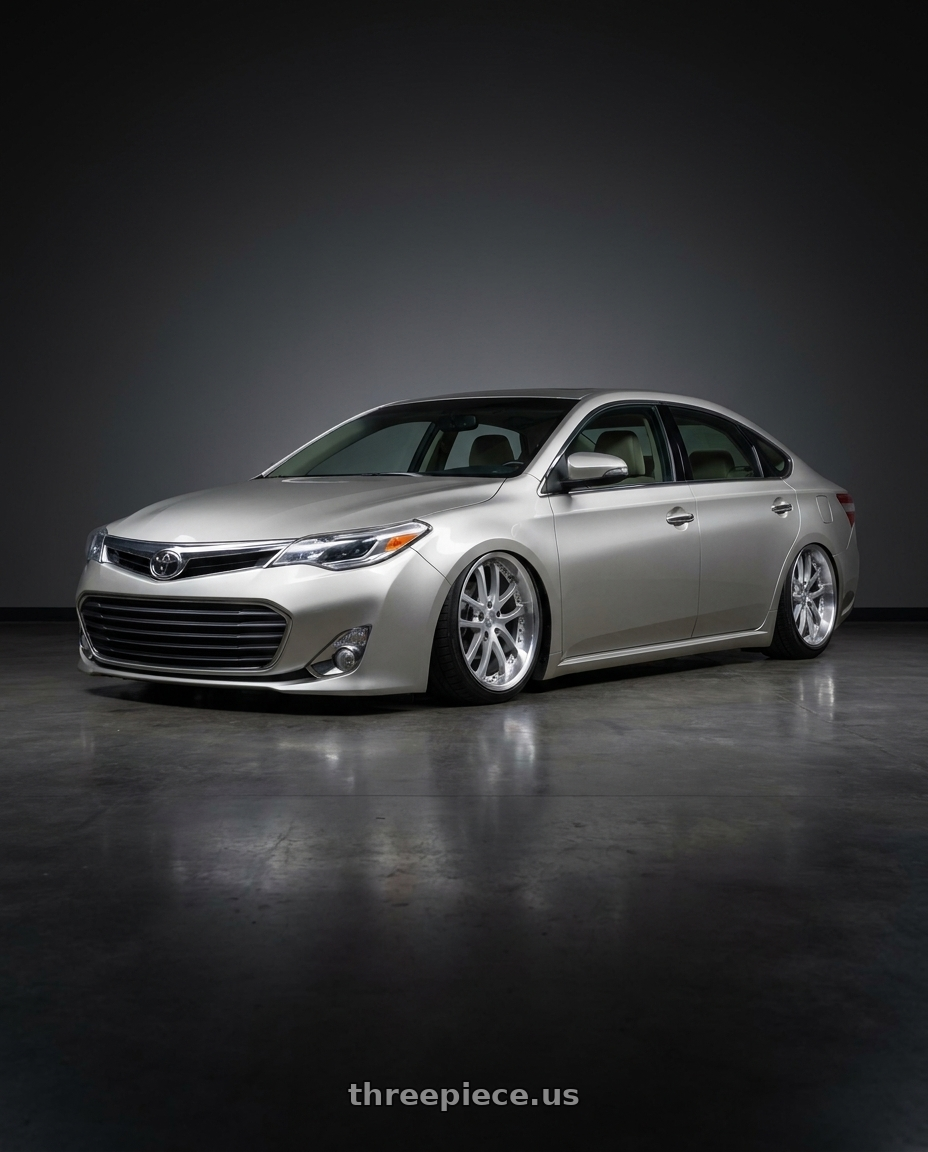2013 toyota avalon with Vors AR5 5x114.3 19x9.5 +35 Silver Machine Face Lip Chrome Rivet wheels