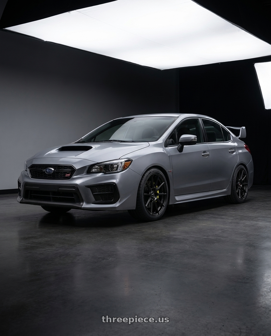 2021 Subaru WRX with Enkei TS10 5x114.3 18x8.5+50 Black wheels