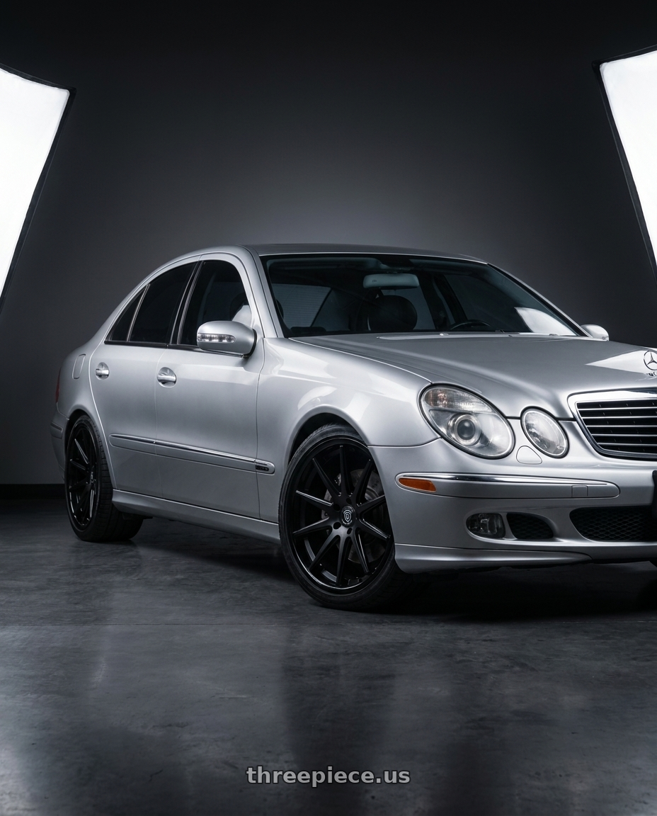 2003 Mercedes Benz E320 Sport with Rohana RFC10 5x114.3 20x9+15 Matte Black/Gloss Black Lip wheels