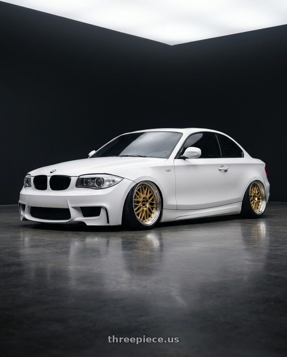 2013 bmw e82 135i with BBS LM 5x114.3 17x7.5+38 Gold wheels