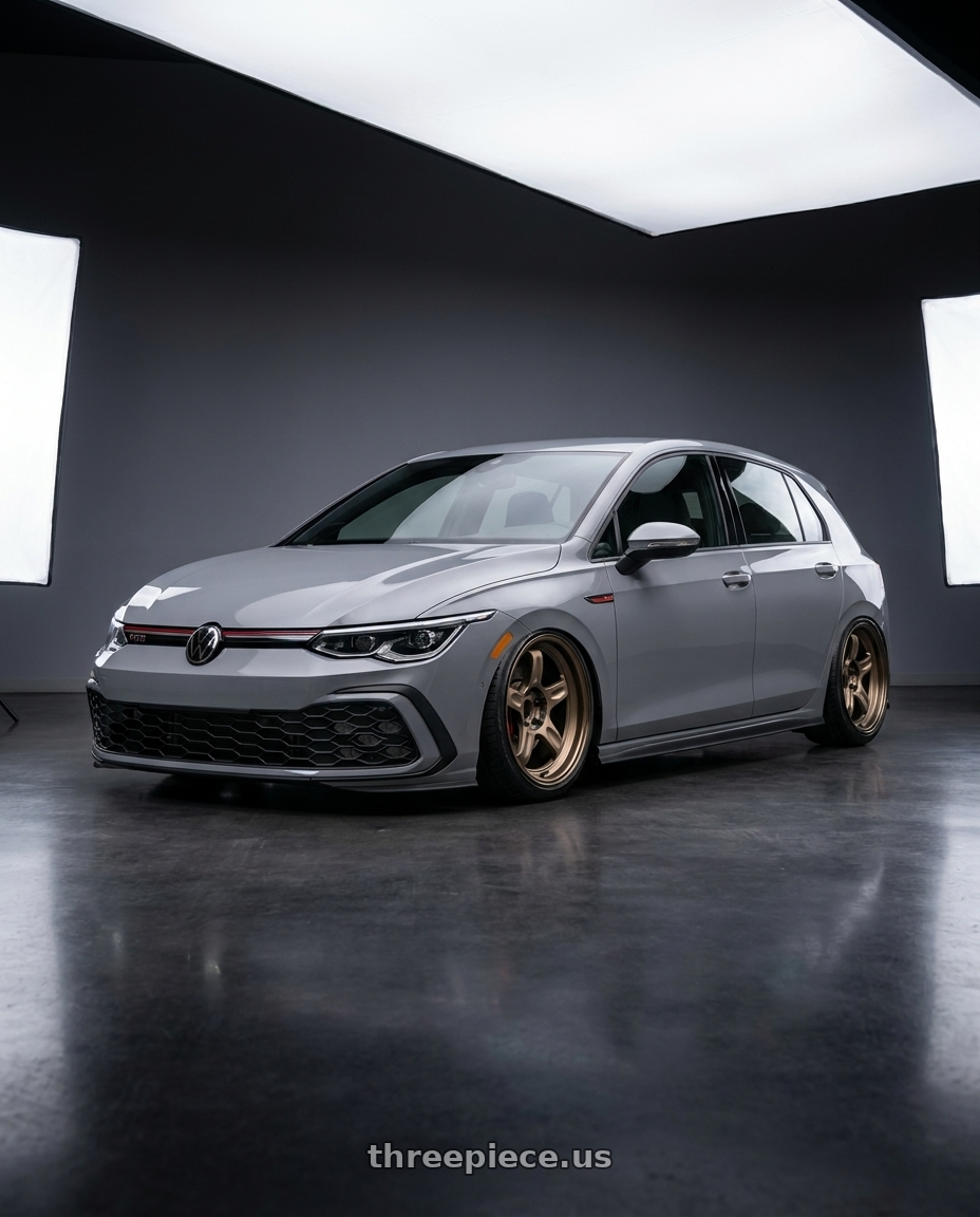 2022 Volkswagen gti with Volk Racing 21C 5x114.3 18X9+20  Bronze wheels