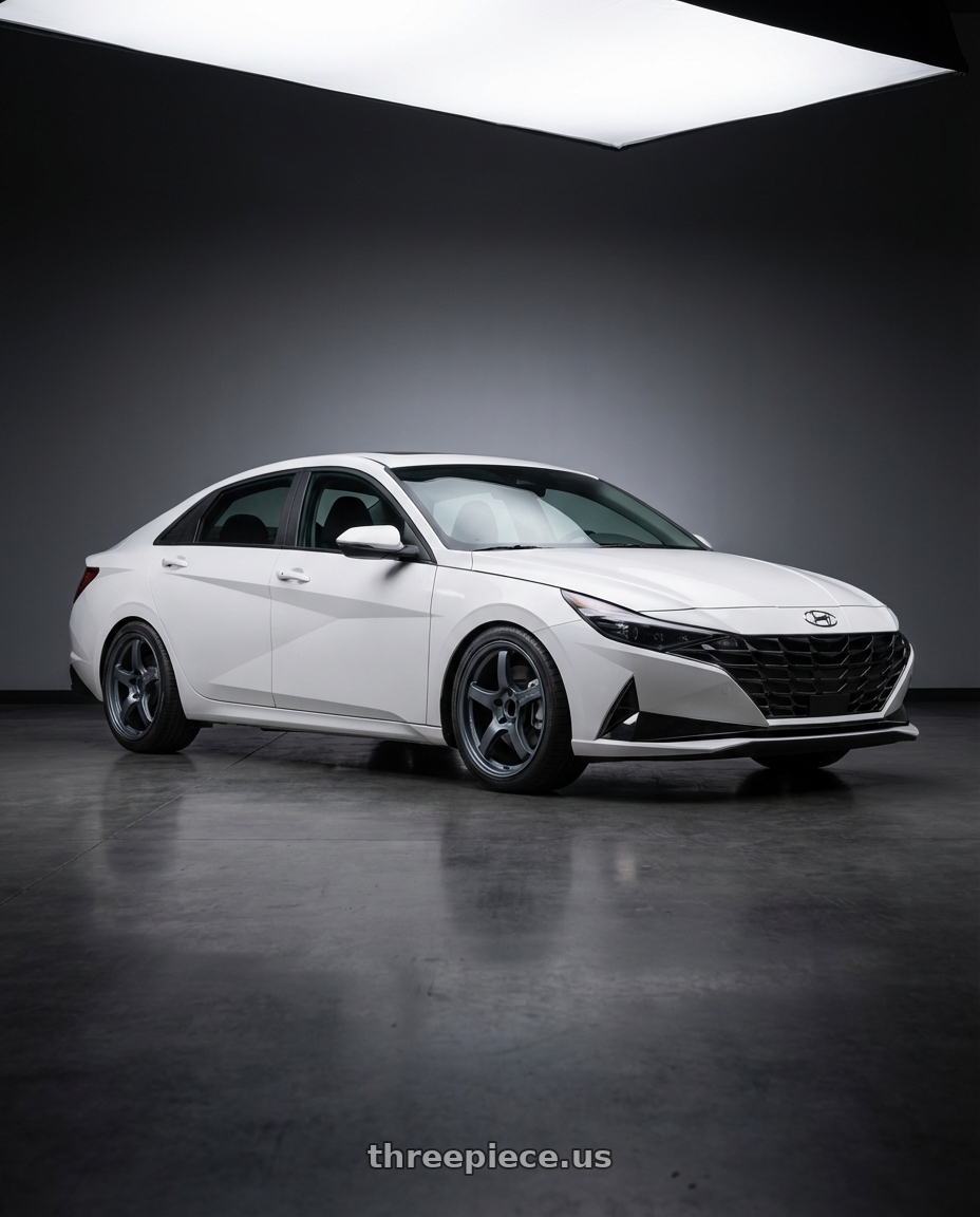 2024 Hyundai Elantra N with Gram Lights 57CR 5x114.3 19x9.5+45 Gunblue II wheels