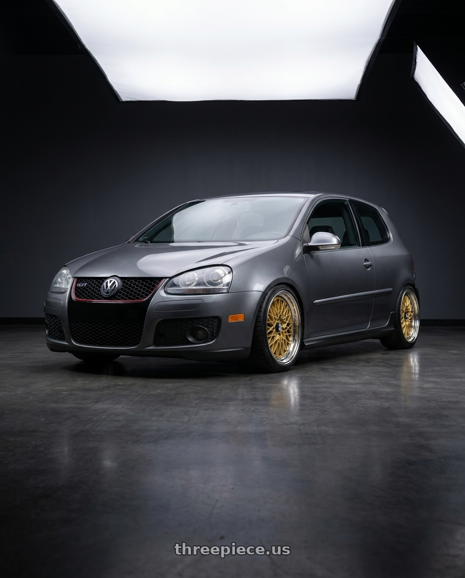 2009 VW GTI with SSR Formula MESH 5X100 18X9.5+0 HP Disk Fm Gold wheels