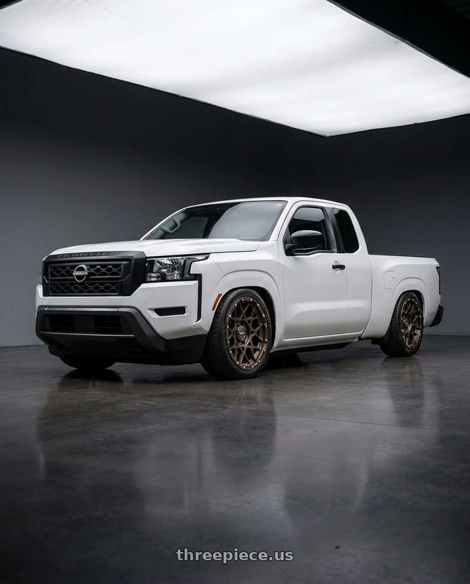 2025 nissan frontier king cab with Volk Racing RAYS M8 6x139.7 17x8.5 +0 DARK BRONZE wheels