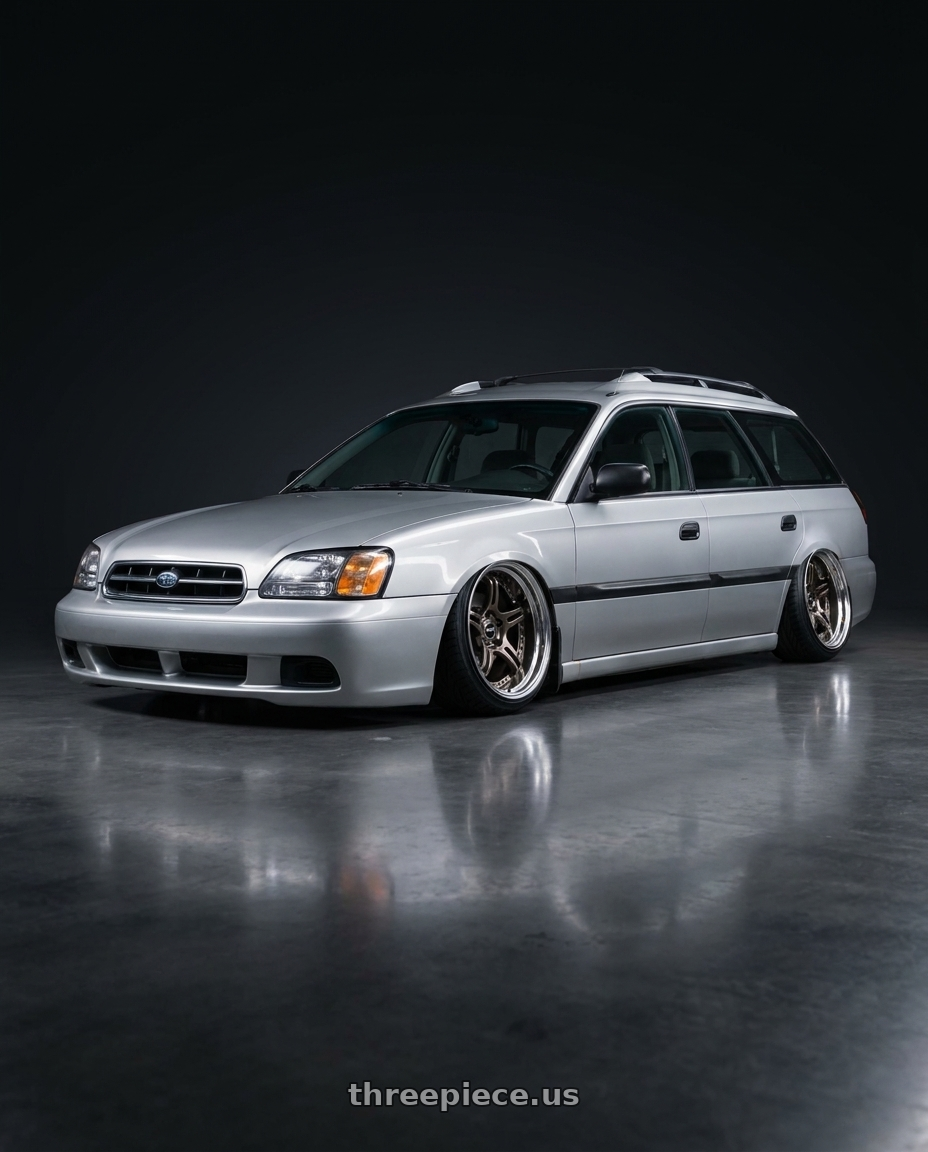 2002 Subaru Legacy L with SSR Professor SPX STD 5X100 18X7+6 HP Disk High Metal Bronze wheels