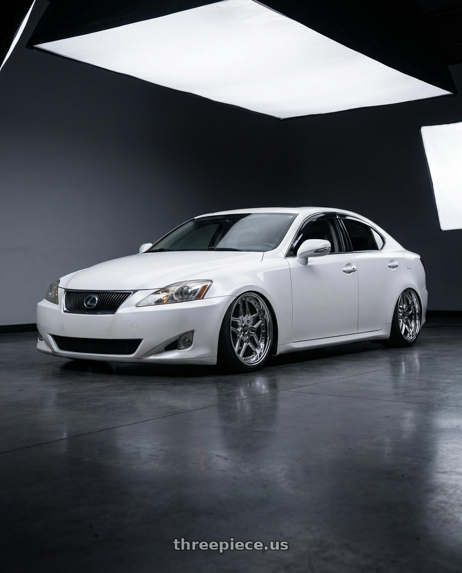2010 Lexus is 250 with ESR Wheels CS15.2 5x114.3 18x9.5 +35 Vacuum Chrome wheels