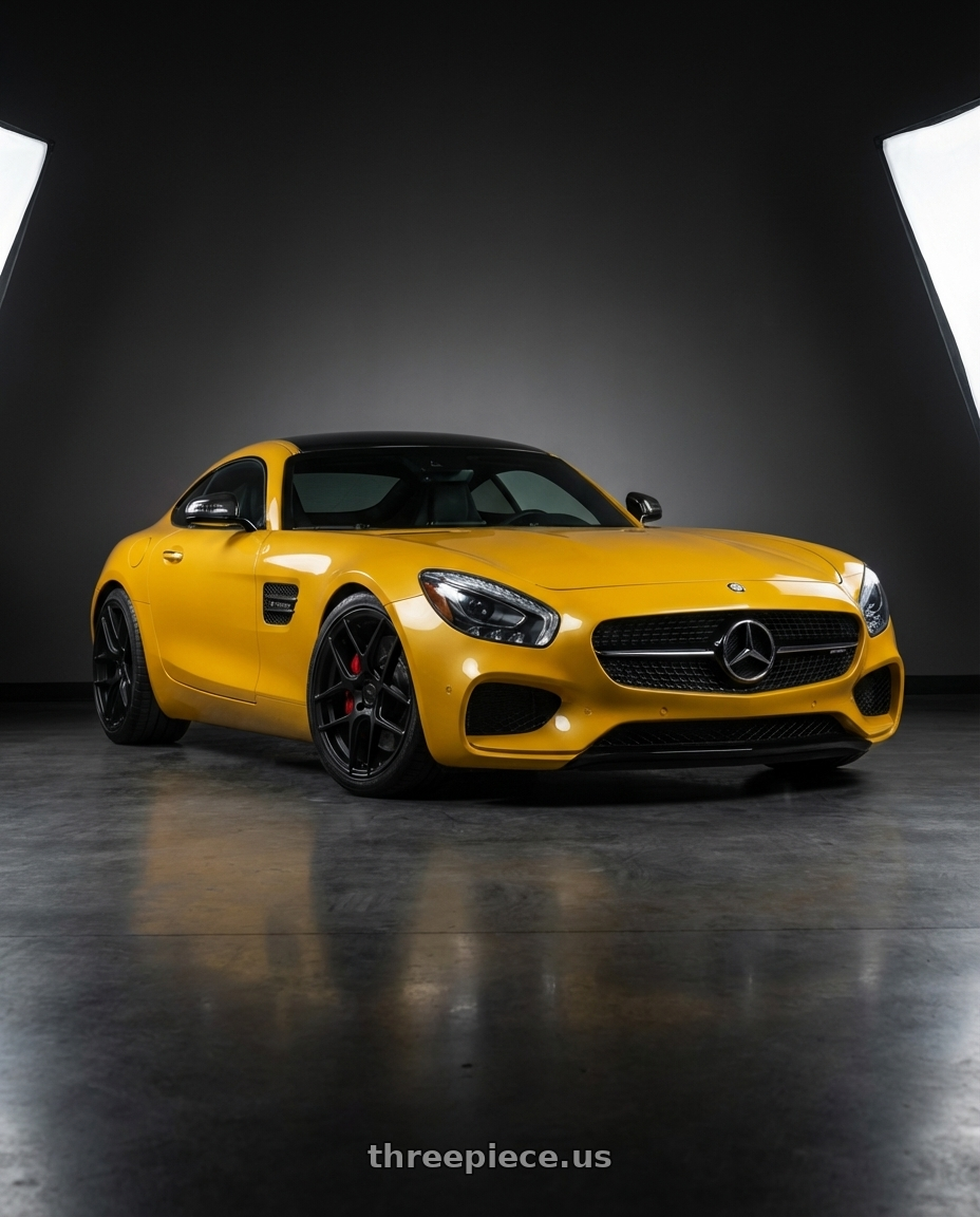 2019 Mercedes-Benz AMG GT with Aodhan AFF2 5x112 19x8.5+35 Matte Black wheels