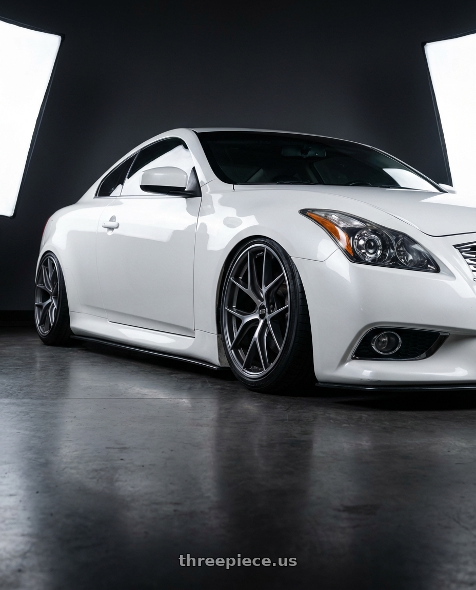 2014 Infiniti G37 Coupe with BBS CC-R 5x114.3 19x8.5+30 Graphite w/ Diamond Cut Face wheels