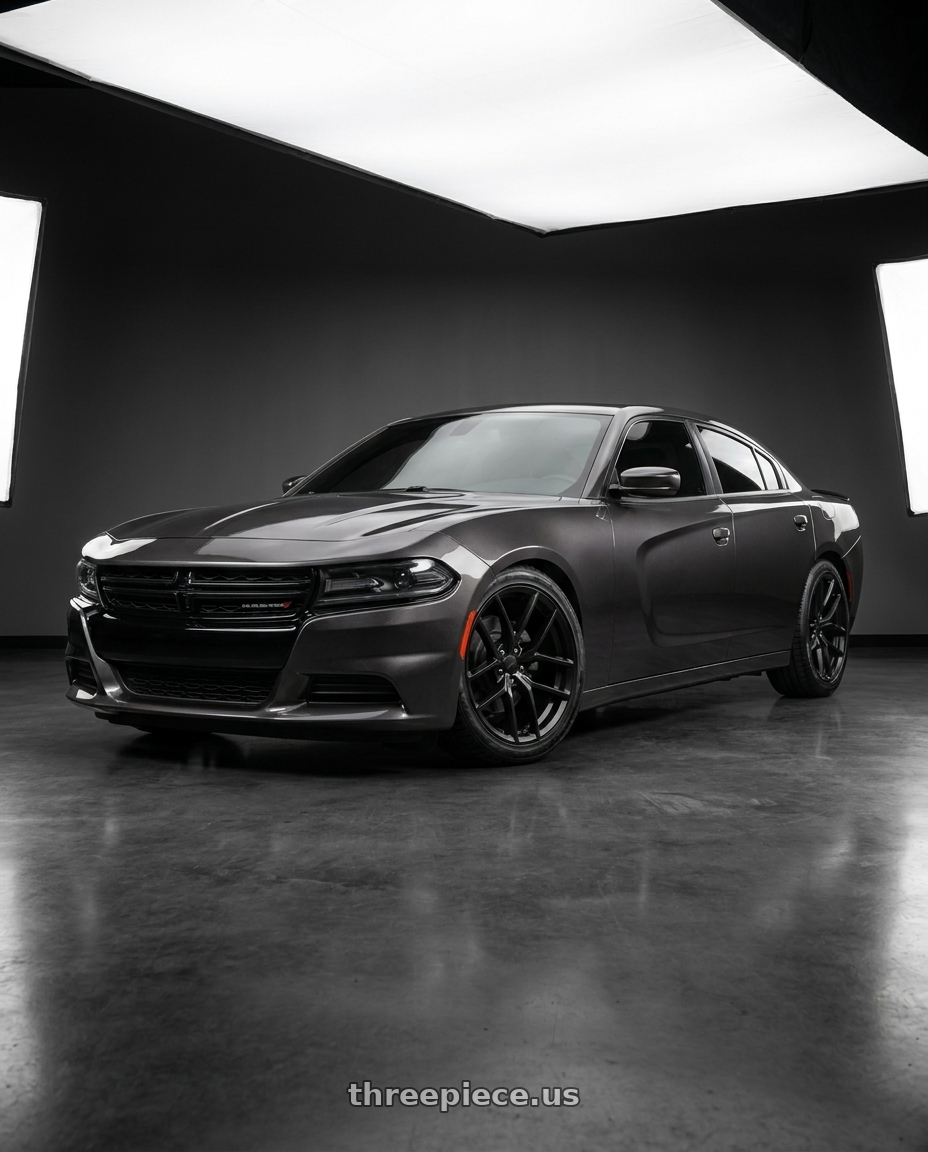 2021 Dodge Charger SXT with MRR M392 5x115 20x9.5  +12 Matte Black fit Charger Challenger wheels