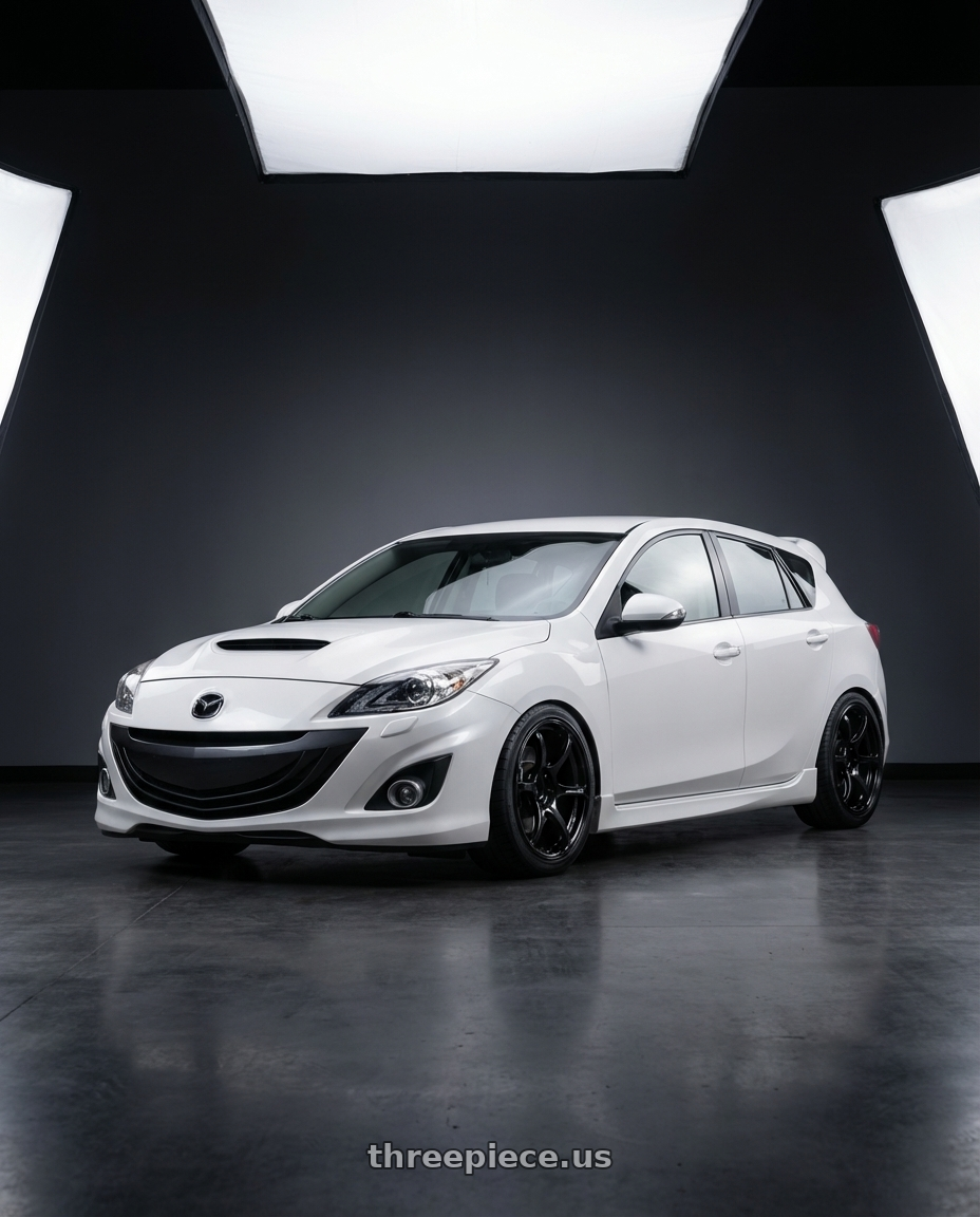 2012 Mazda Mazdaspeed3 with Advan RGIII 5x114.3 18x9.0+35 Gloss Black wheels