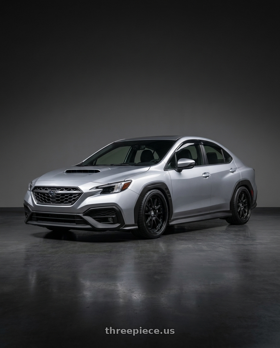 2026 Subaru, WRX Limited, Ice Sliver Metallic with ESR Wheels CS SERIES CS12 5x100 18x9.5 +35 Matte Black wheels