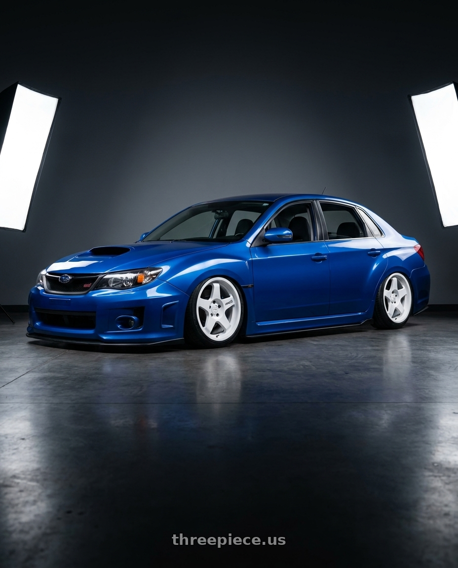 2013 Subaru WRX STI with fifteen52 CHICANE 5x114.3 / 5x100 18x8.5 +35 RALLY WHITE (GLOSS WHITE) wheels