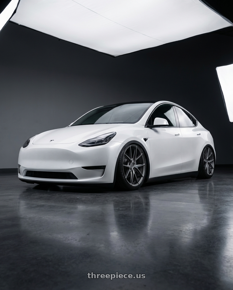 2024 Tesla Model Y with Niche 1PC M116 MISANO 5X114.3 20X10.5 +30 MATTE GUN METAL wheels