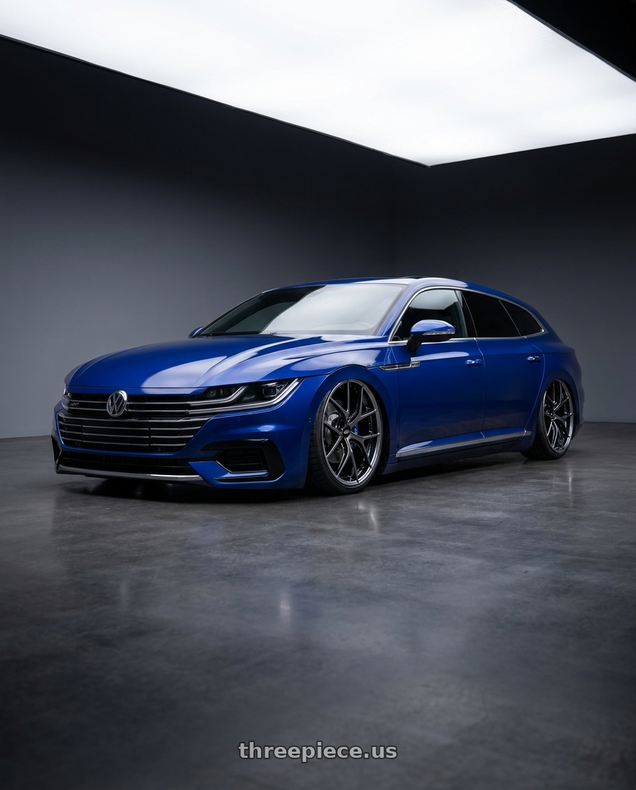 2022 Vw arteon shooting brake lapiz blue with BBS RI-S 5x112 20x9.0+34 Diamond Black wheels