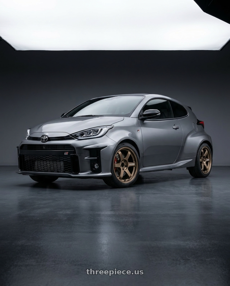 2025 toyota GRYaris Liquid Mercury with Volk Racing TE37 Progressive Model 6x139.7 18x9+0 Large PCD wheels