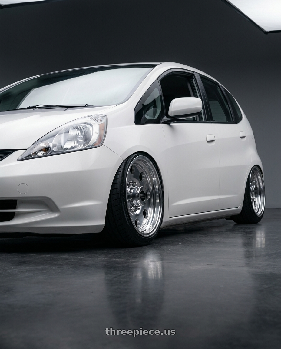 2010 Honda fit with American Racing AR172 BAJA 5X127 15X7 -6 POLISHED wheels