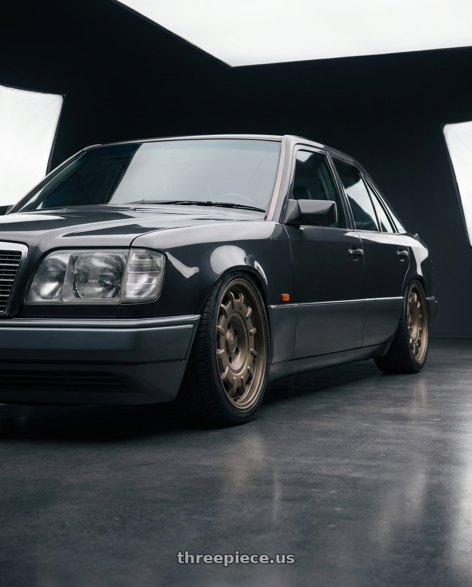 1994 Mercedes Benz E class with fifteen52 BUNDT SV 6x130 17x8 +40 MAGNESIUM GREY (SATIN BRONZE) wheels