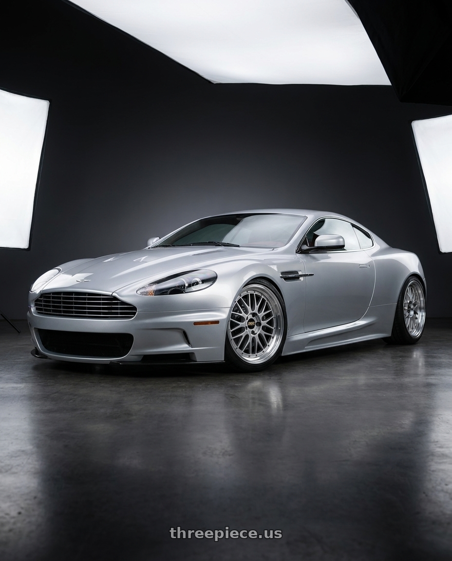 2009 Aston Martin DBS with BBS LM 5x114.3 18x8.0+40 Diamond Silver wheels
