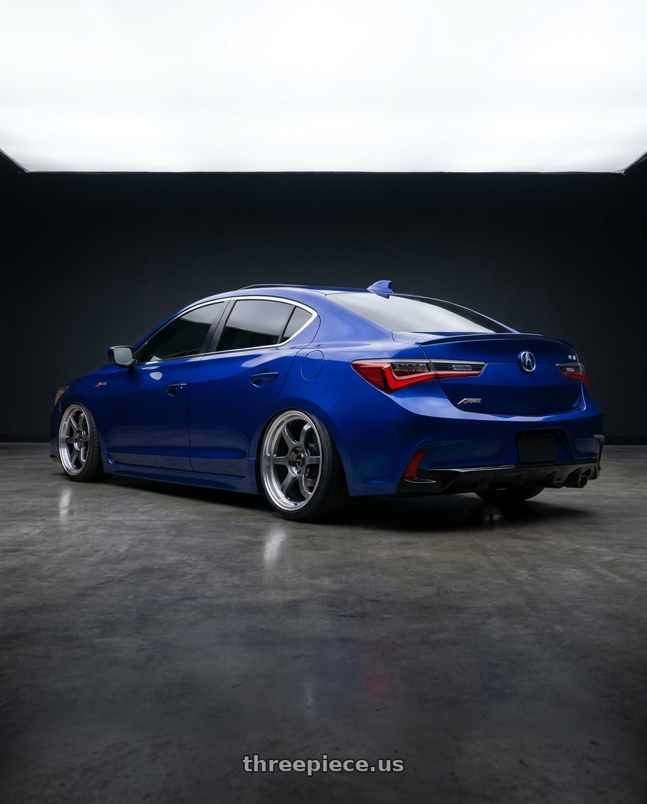 2021 Acura ilx a spec with Vors LT61 5x114.3 18x8.5 +35 Hyper Black wheels rear three quarter view square tires