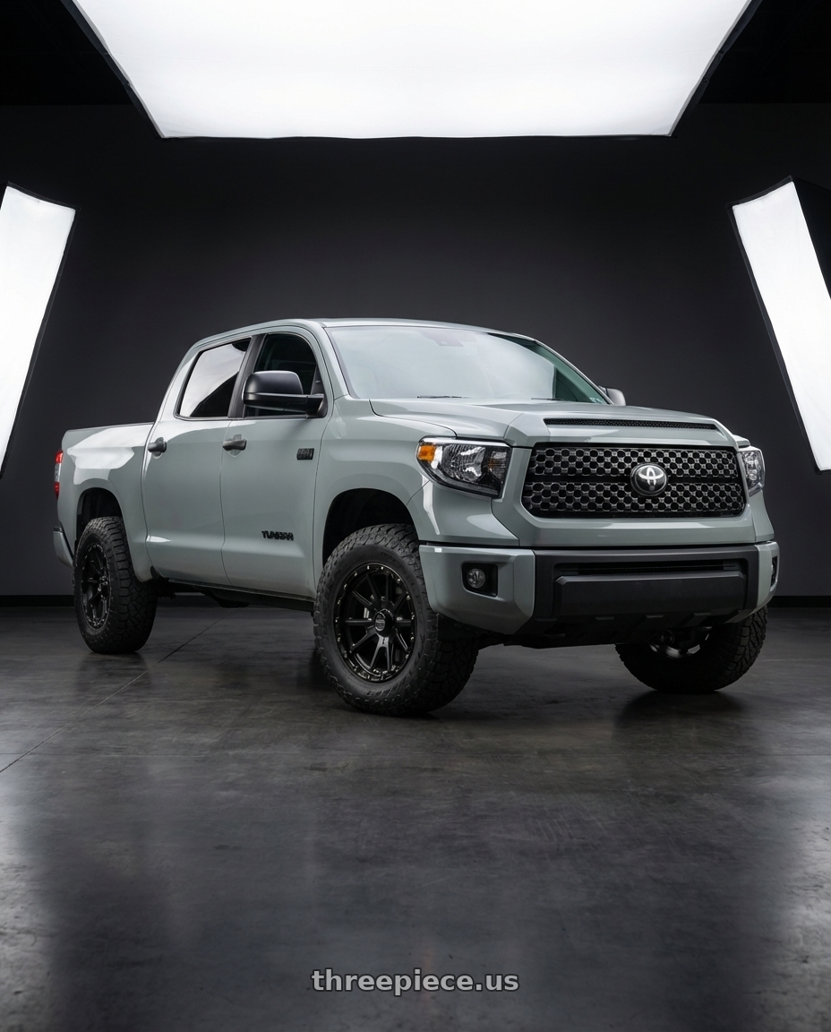 2018 Toyota Tundra with KMC KM100 SYNC 5X150 20X9 +18 SATIN BLACK wheels