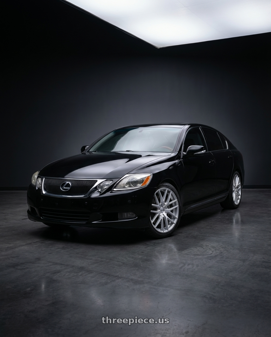 Black 2008 gs350 Lexus  with TOUREN TR60 3260 5x100/5x114.3 17x7.5 +42 GLOSS HYPER SILVER wheels