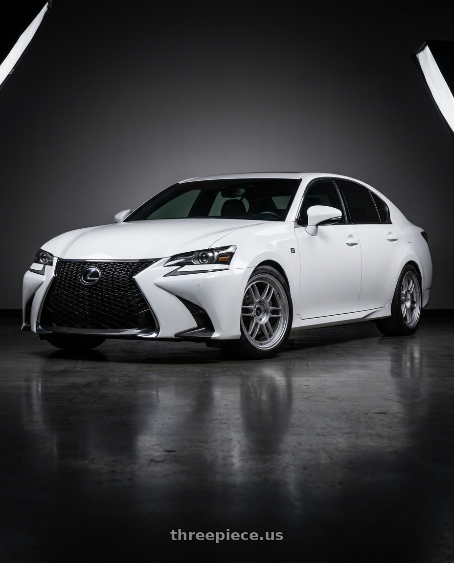 2016 Lexus GS350 with Enkei RPF1 5x114.3 18x9.5+45 Silver wheels