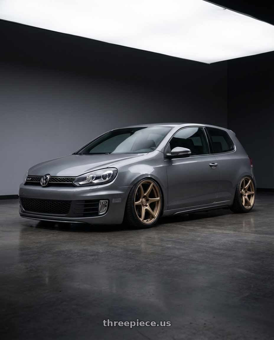 2013 Volkswagen GTI MK6 with Kansei K11B Tandem 5X112 18x8.5 35 Bronze wheels