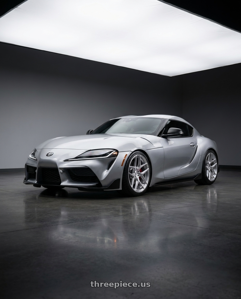 2022 Toyota GR Supra with MRR FS1 5x112 18x9.5  +25 Brushed Clear wheels